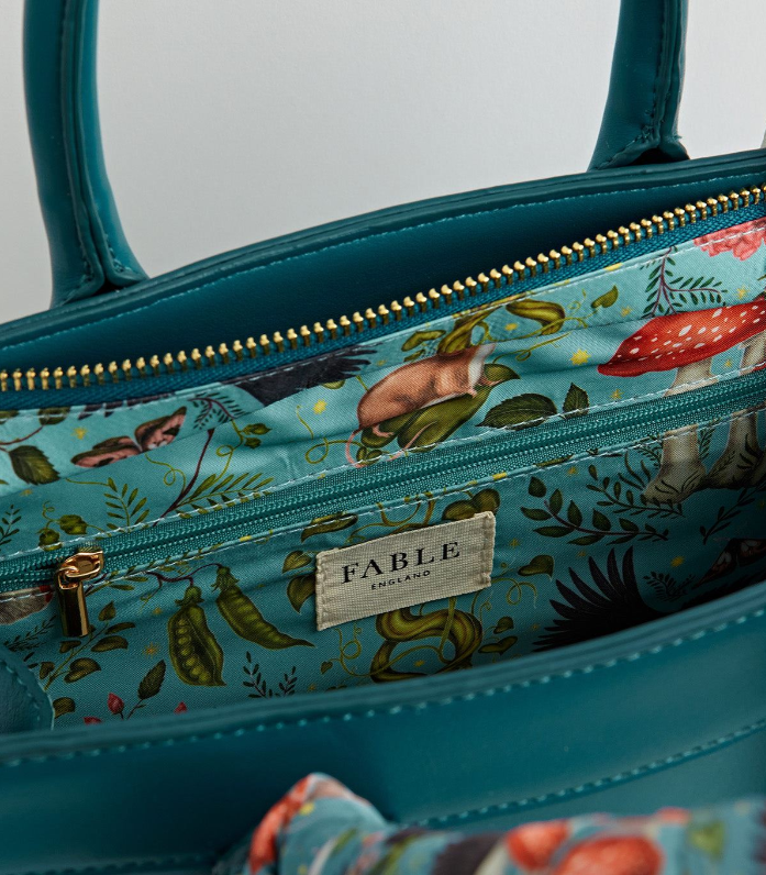 Thumbnail: Fable England Bee Charm Alice Teal Tote