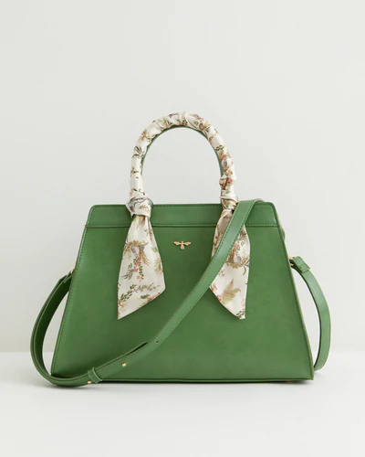 Fable England Bee Charm Alice Green Tote