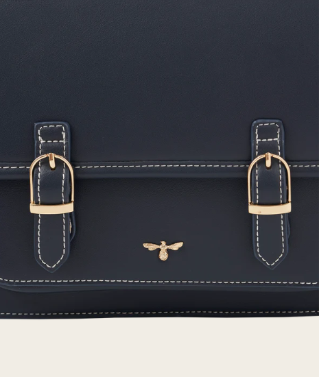 Fable England Ditsy Navy Satchel