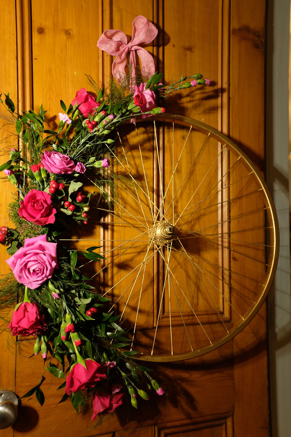 Thumbnail: Valentines Hanging Flower Wheel Front View