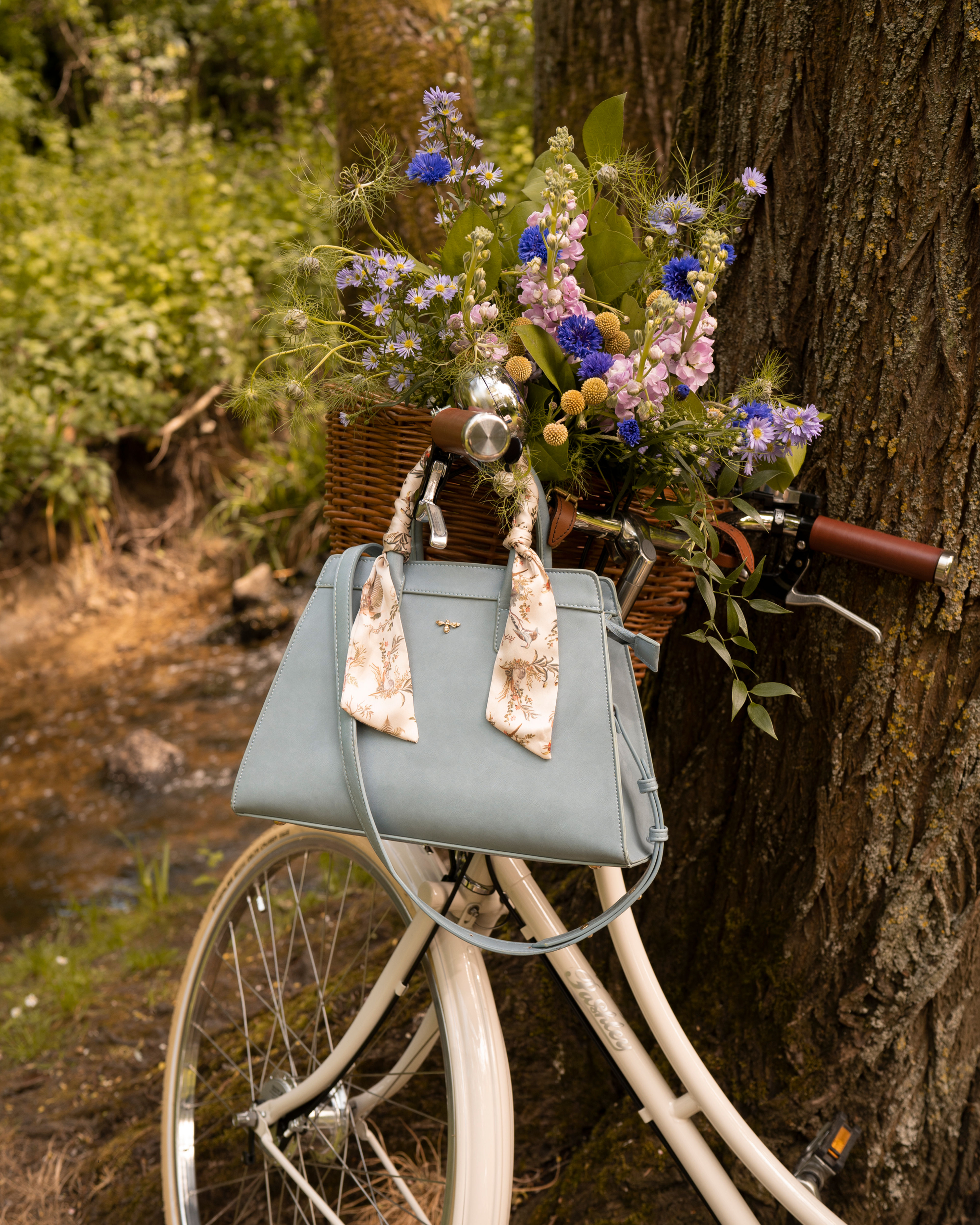 Fable England Bee Charm Blue Alice Tote