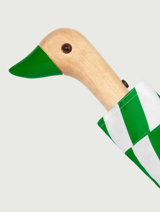 Thumbnail: Original Duckhead Umbrella in Green and White Kelly Bars Print