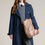 Thumbnail: Flotte Madeleine Long Waterproof Trench Coat in Indigo Blue