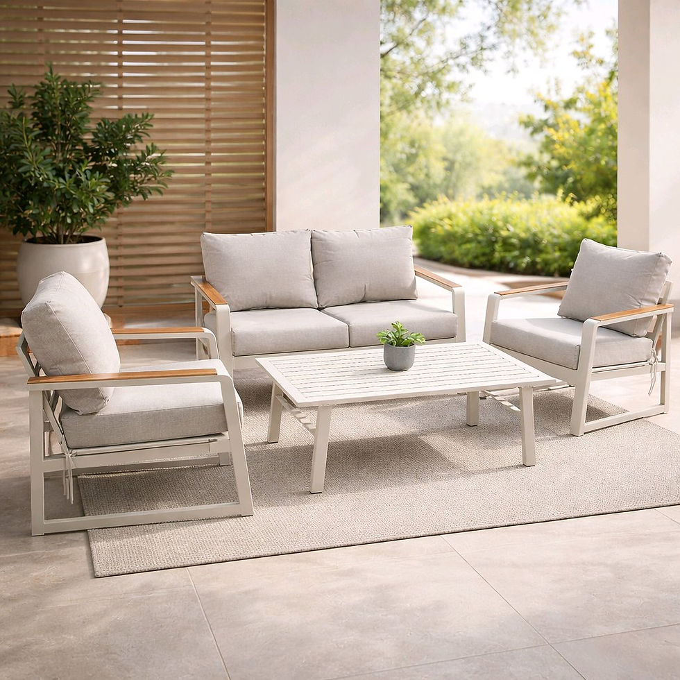 תמונה ממוזערת: סרדיניה ו פינת ישיבה זוגית לגינה מאלומיניום בעלת פרופילים עבים