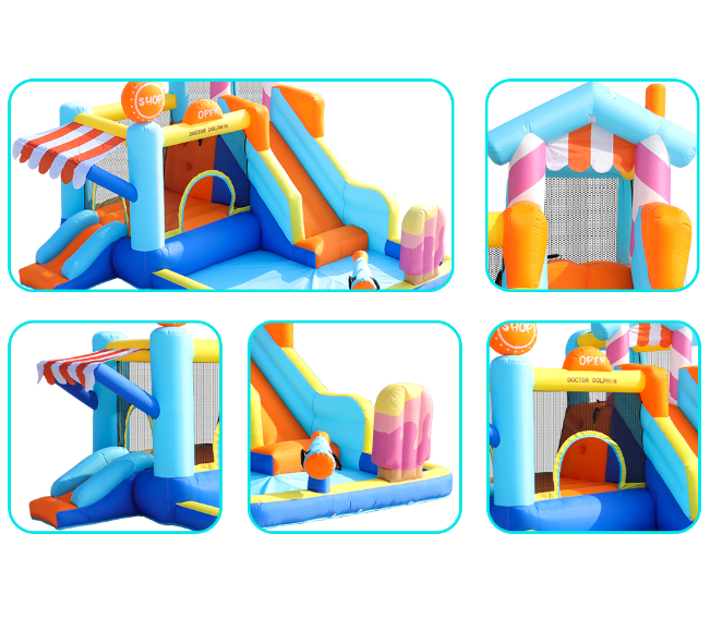 תמונה ממוזערת: דגם קנדי ו מתנפח מים לגינה משולב, שק אגרוף-מתנה בכל אריזה