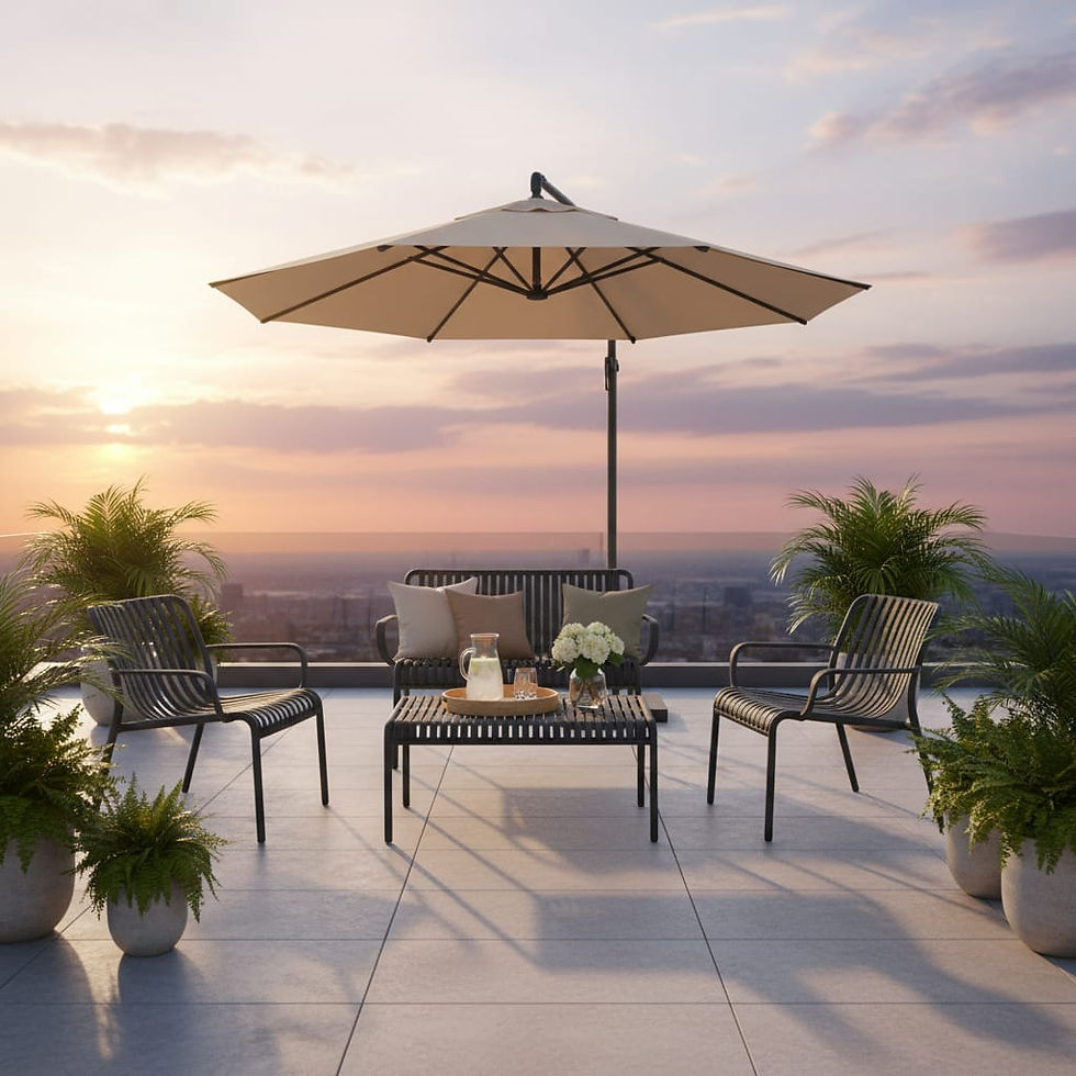 תמונה ממוזערת: רומא ו פינת ישיבה זוגית לגינה ולמרפסת –פלסטיק יצוק מוגן UV