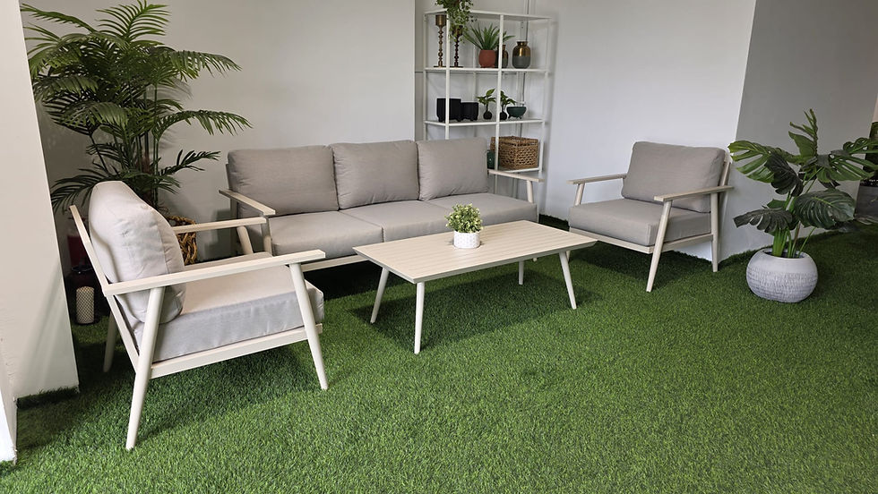 תמונה ממוזערת: קוסטה ו פינת ישיבה תלת מושבית לגינה עשויה 100% אלומיניום