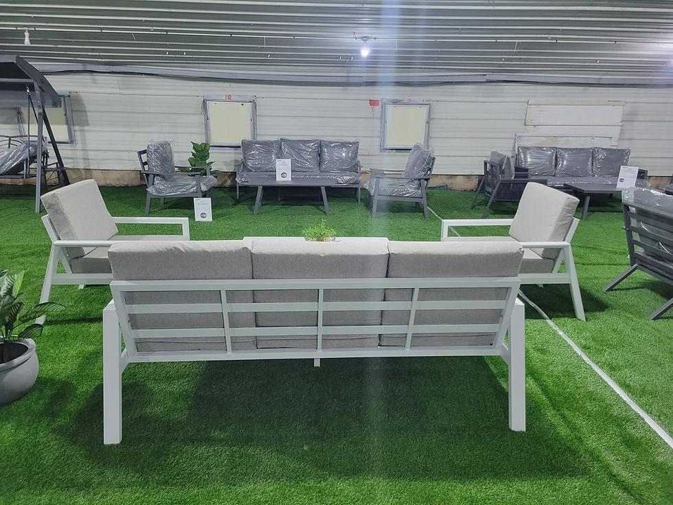 תמונה ממוזערת: לצ'ה ו פינת ישיבה לגינה תלת מושבית, 100% אלומיניום