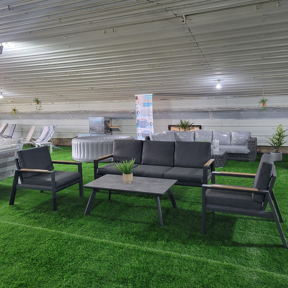 תמונה ממוזערת: פירנצה ו פינת ישיבה תלת לגינה מאלומיניום ובשילוב ידיות עץ טיק