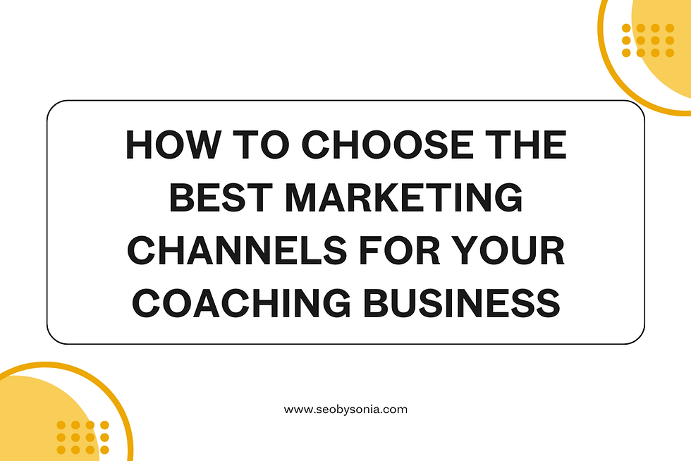 Not all marketing channels work the same. Learn how to pick the best ones for your coaching biz based on time, capacity, and how clients find you.