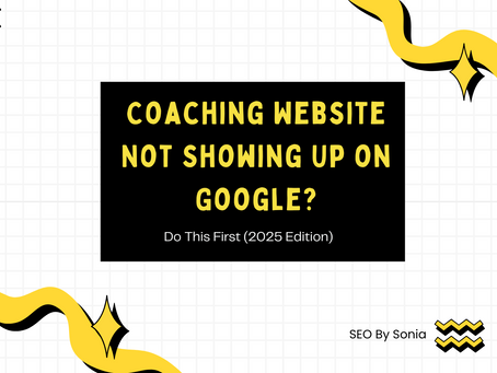website not showing on Google