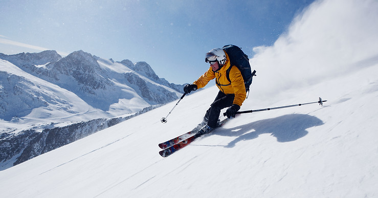 Guy Skiing