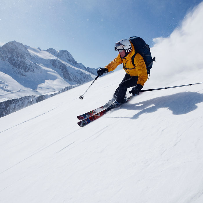 Guy Skiing