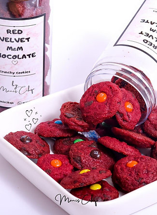 Red Velvet M&M Chocolate Cookies