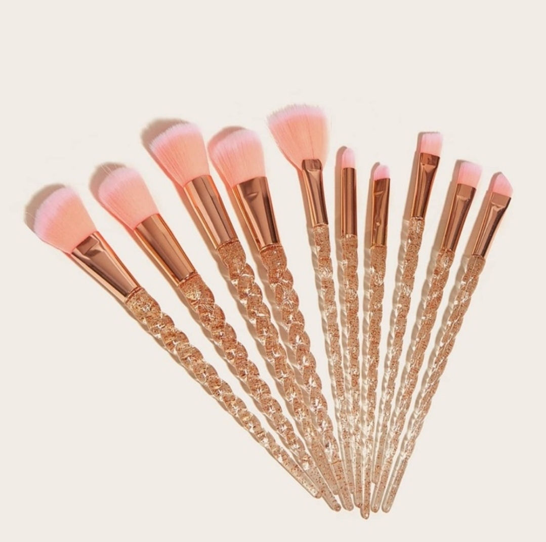 10 Pieces Duo Fiber Makeup Brushes