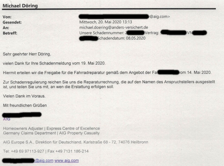 So sollte Schadenabwicklung (immer) gehen: vom Antrag zur Erstattung keine 27 Stunden!
