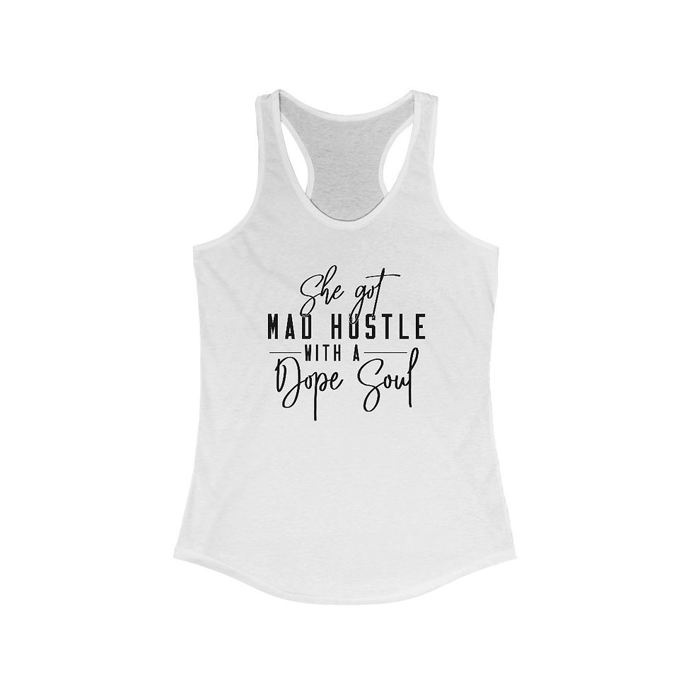Thumbnail: She got Mad Hustle with a Dope Soul white razor back tank top