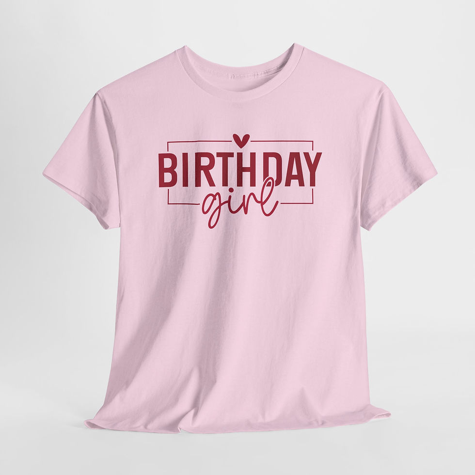Thumbnail: Pink t-shirt with text: 'Birthday Girl'. Remembering Rachael Thomas 2025 Memorial Toddler Tee.