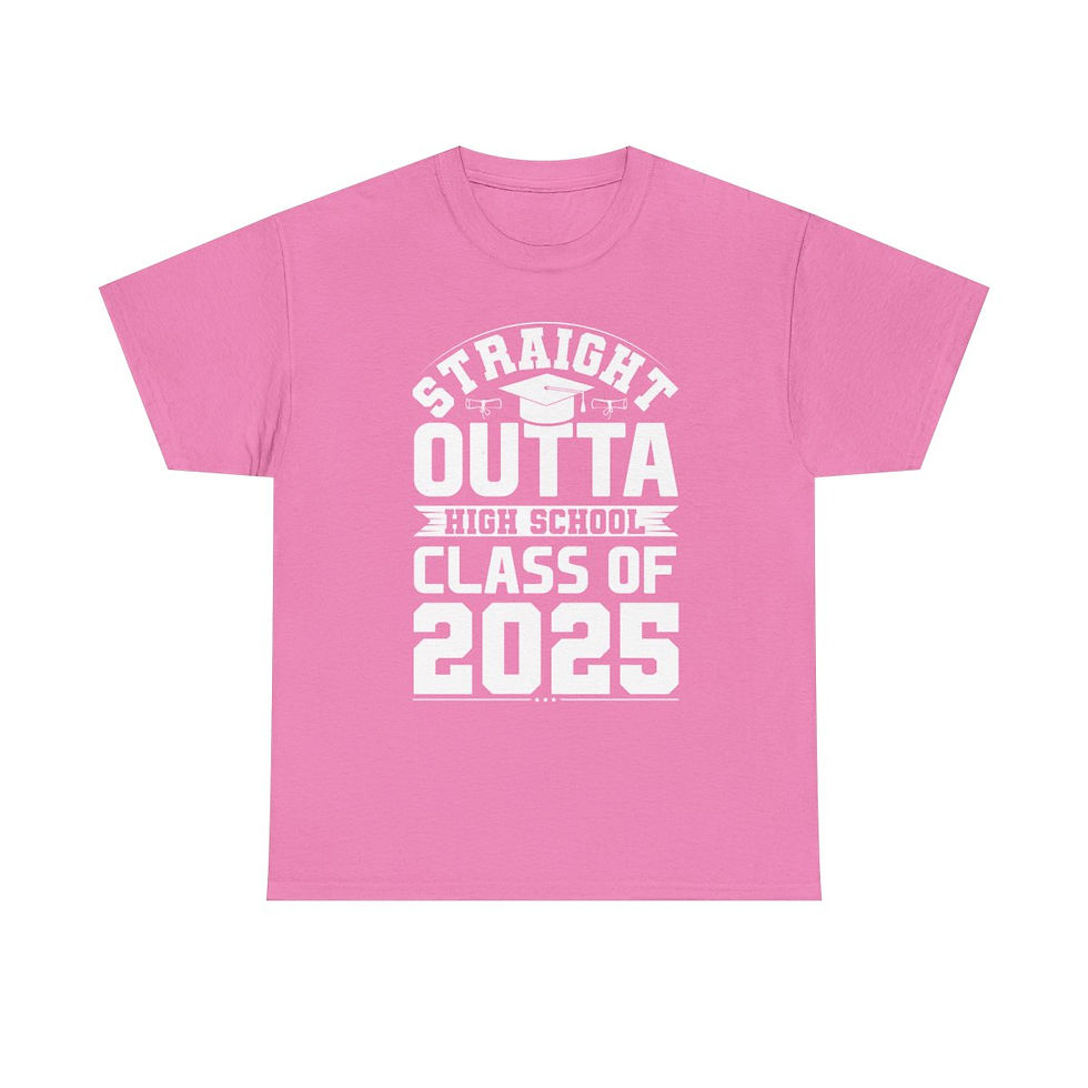 Thumbnail: Pink Straight outta high school class of 2025 tshirt