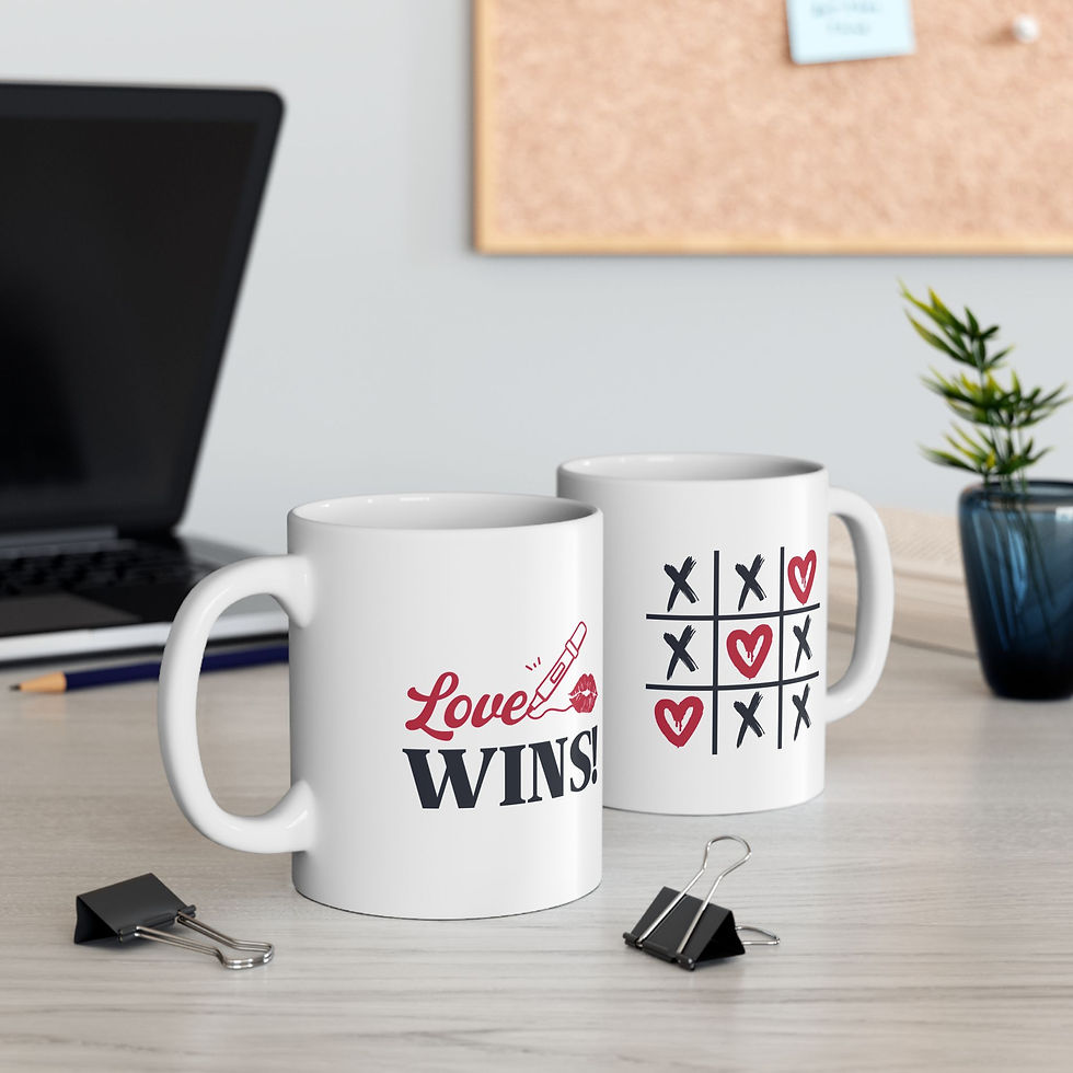 Thumbnail: Love WINS! Ceramic Customizable Mug 11oz