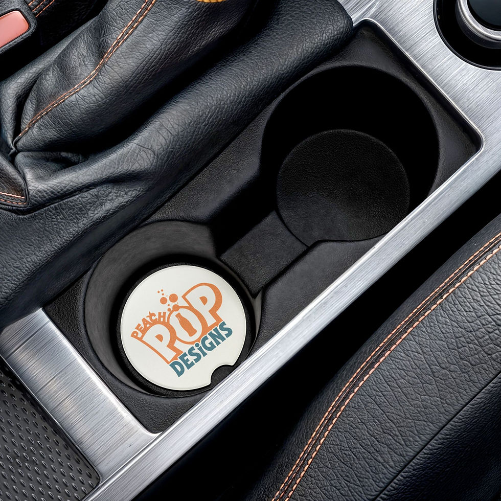Custom Branded Soapstone Car Coaster