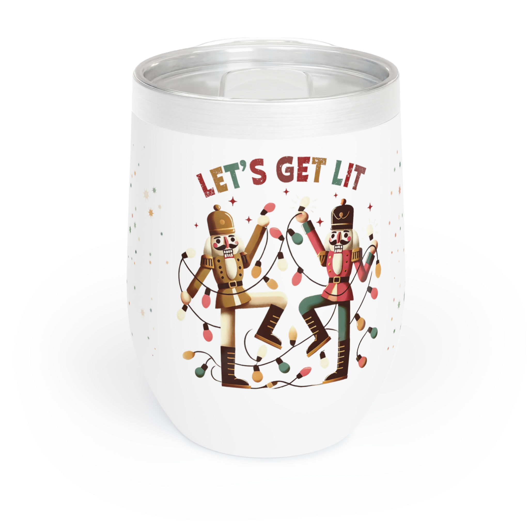Let's Get Lit Holiday Wine Tumbler