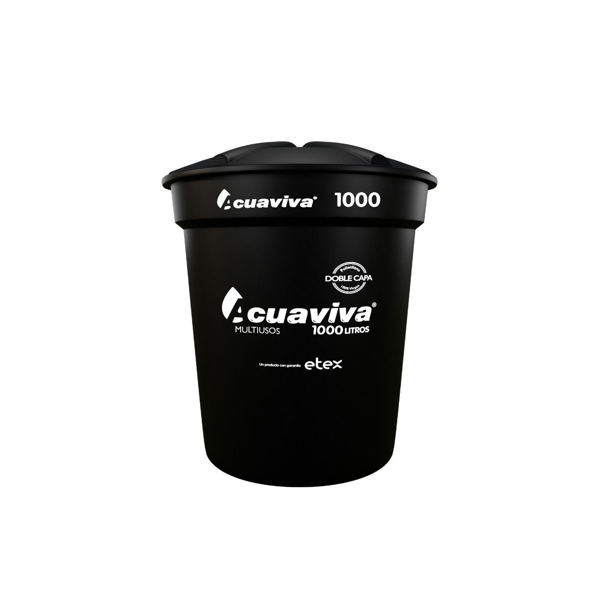 Kit Tanque Almacenamiento Acuaviva Negro 1000 L