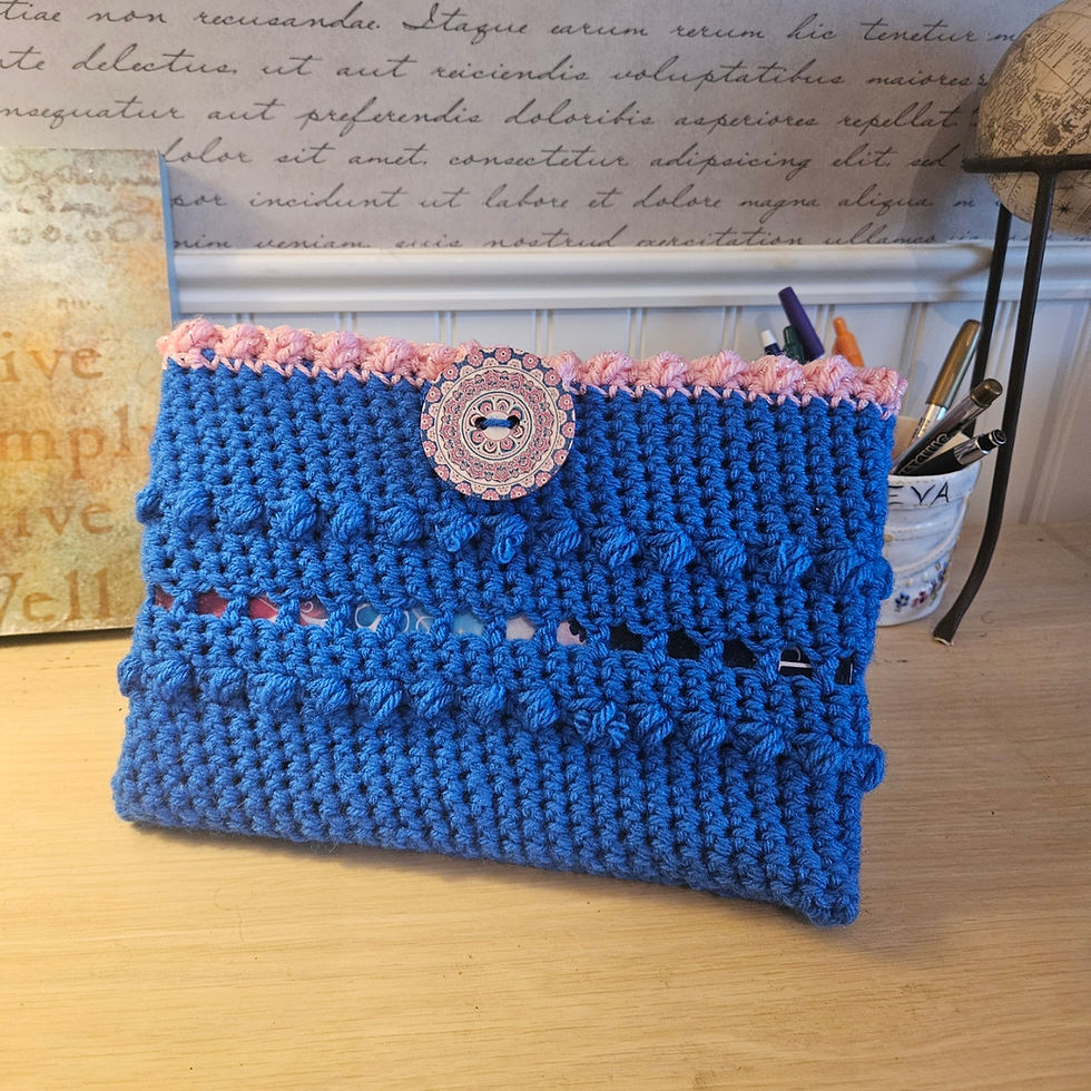 Thumbnail: Crocheted Book Sleeve