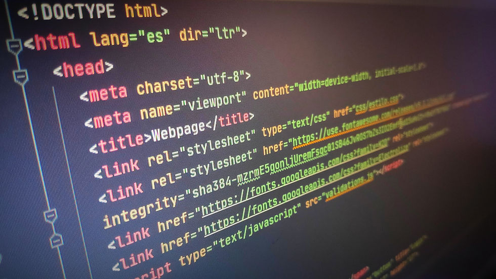 pantalla con codigos de programacion