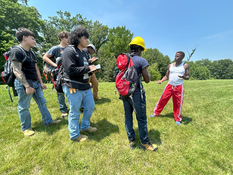 YES! Crew learning plant identification for their business project from Marc Haygood of Ancestral Medicinals.