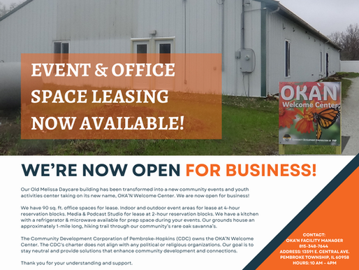 OKA'N Welcome Center Is Open For Business!