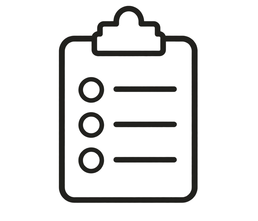Health testing checklist icon