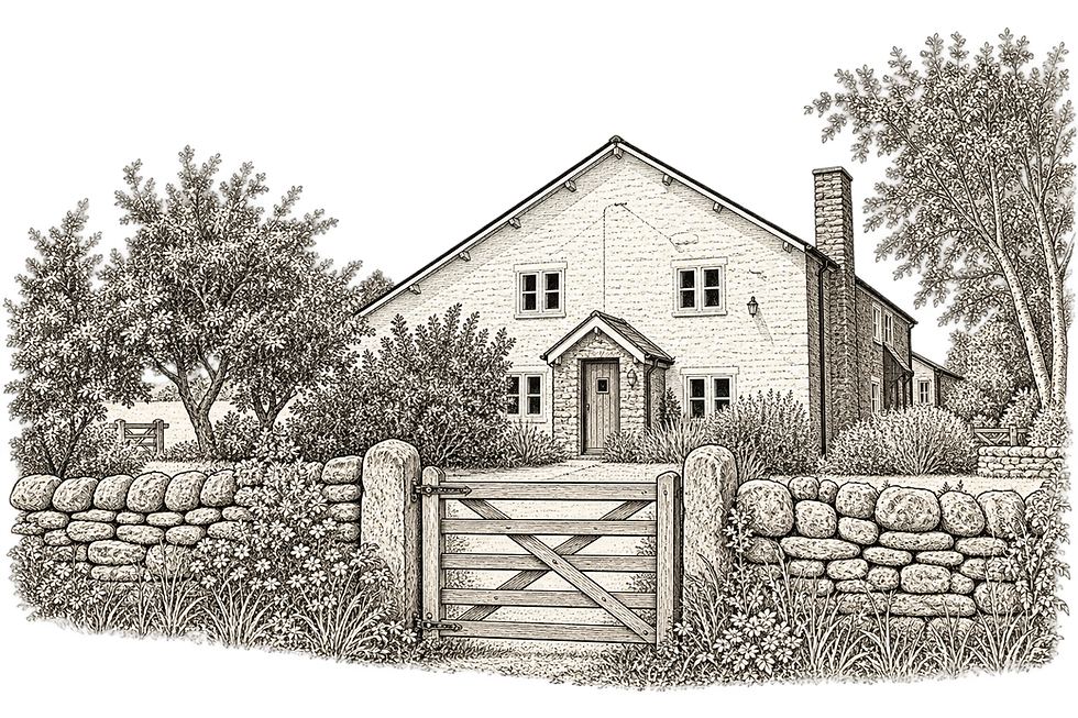Illustration of the Westhouse Retrievers family home