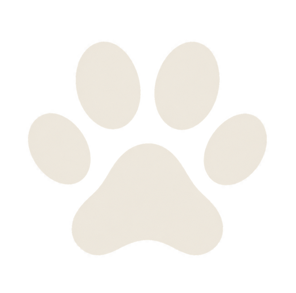 Cream paw print icon