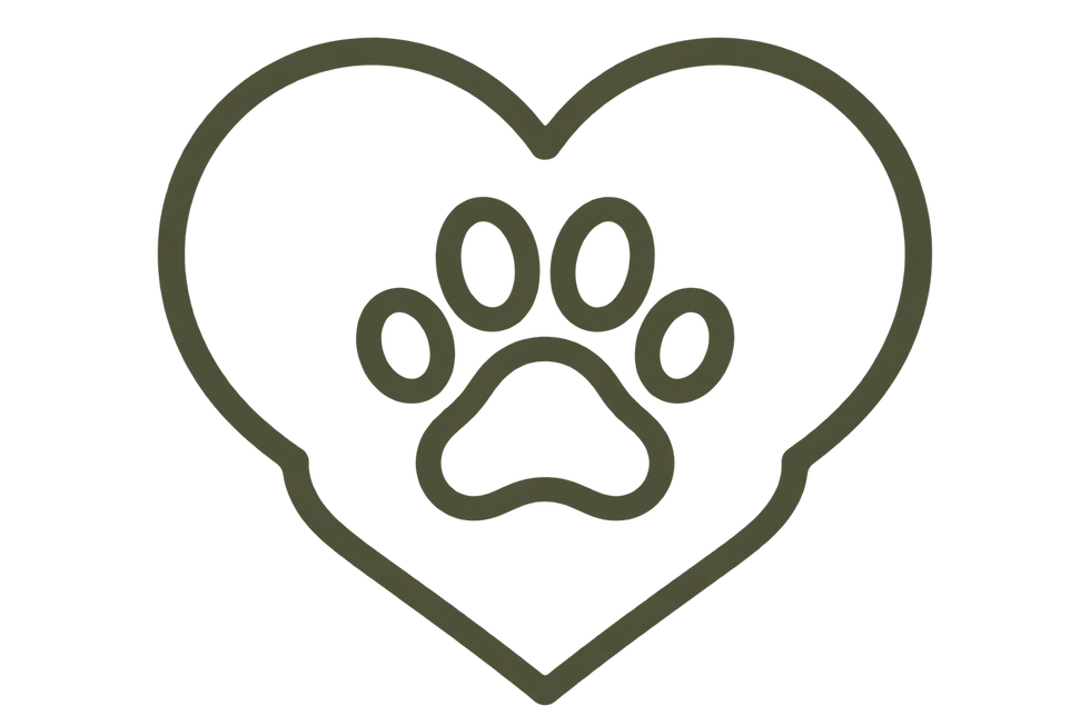Heart and paw print icon