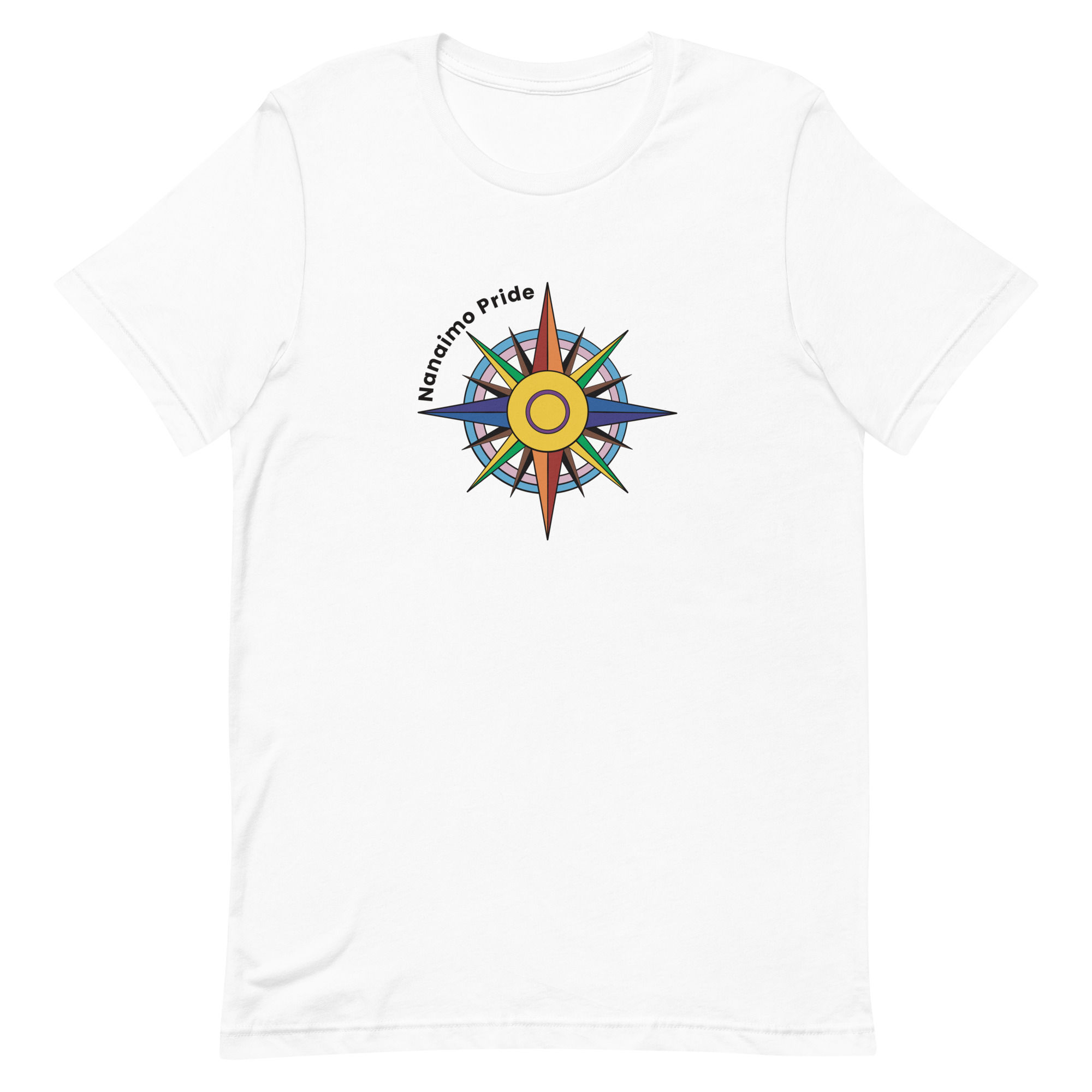 Nanaimo Pride Logo T-Shirt in Colour - White