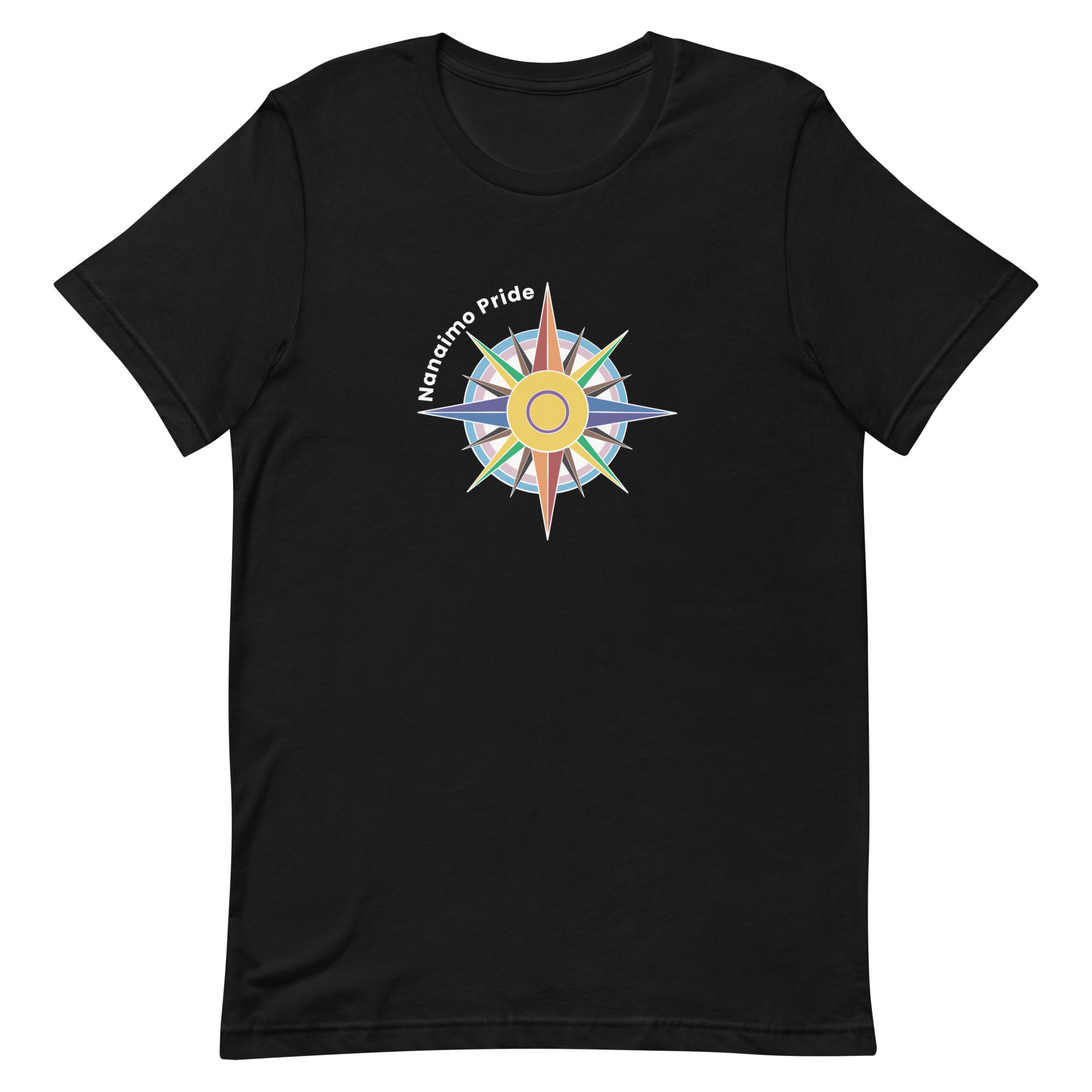 Nanaimo Pride Logo T-Shirt in Colour - Black