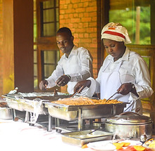 Pazuri hotel staff offering catering services