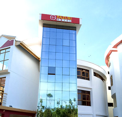 Pazuri hotel glimmering in the sun