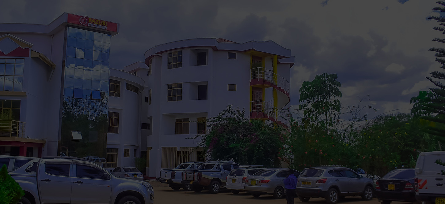 Wide angle view of Pazuri hotel from the