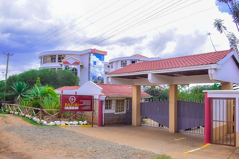 Front entrance view of Pazuri hotel