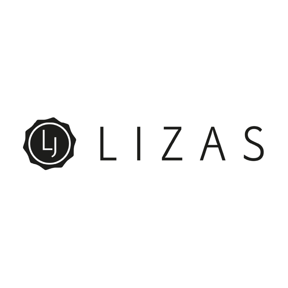 LIZAS Jewellery brand logo detail.