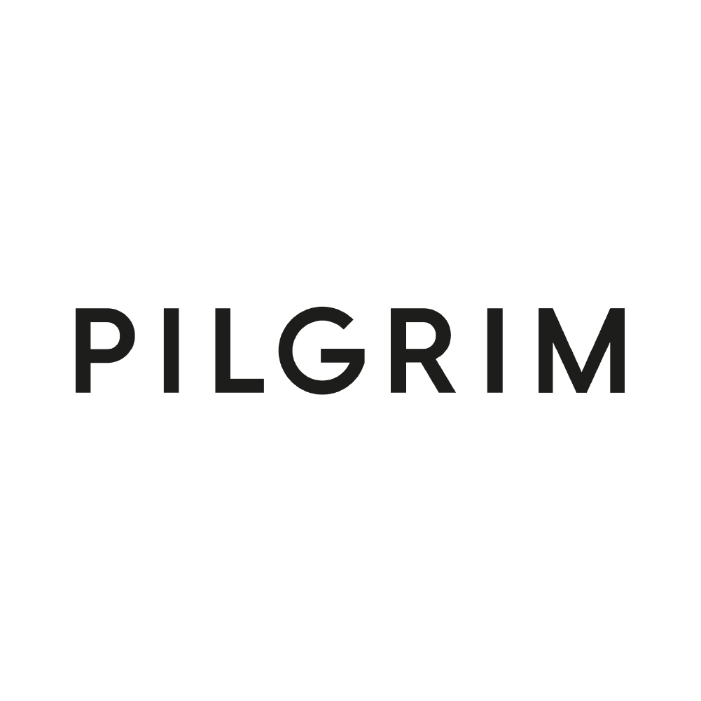 Pilgrim brand logo detail.