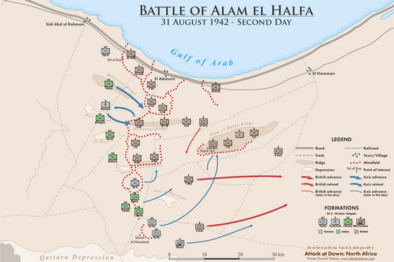 Maps of the Battle of Alam el Halfa