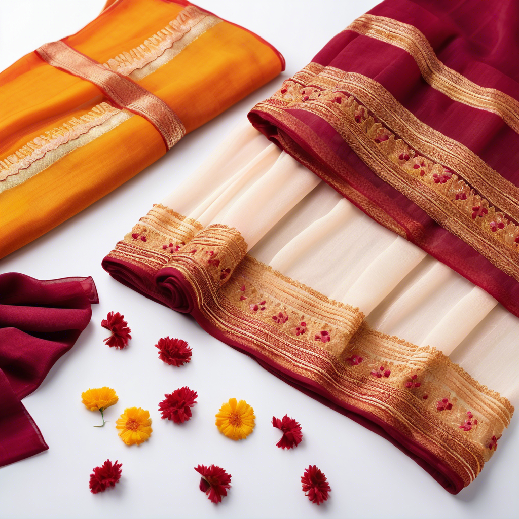 Embroidered Chiffon Saree