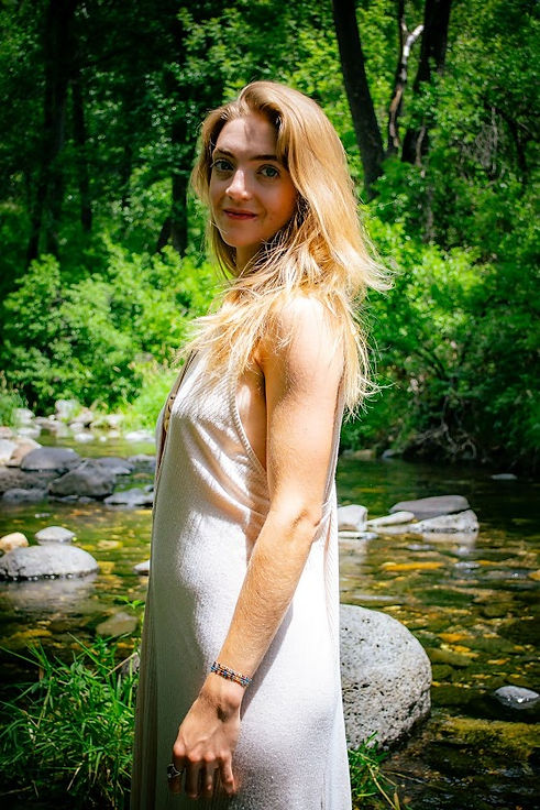 Beautiful woman at Oak Creek