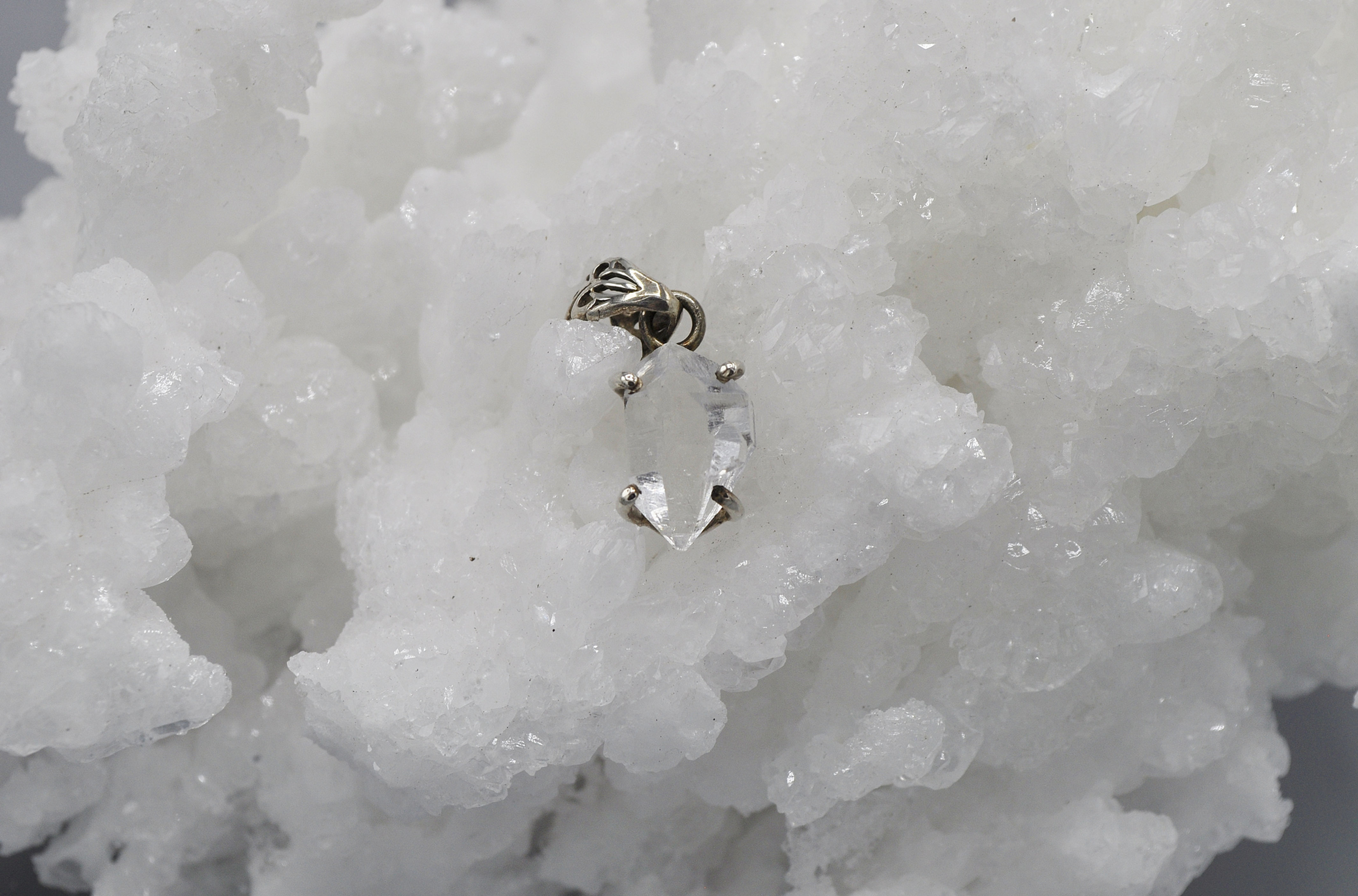 Herkimer Diamond Pendant Sterling Silver 925