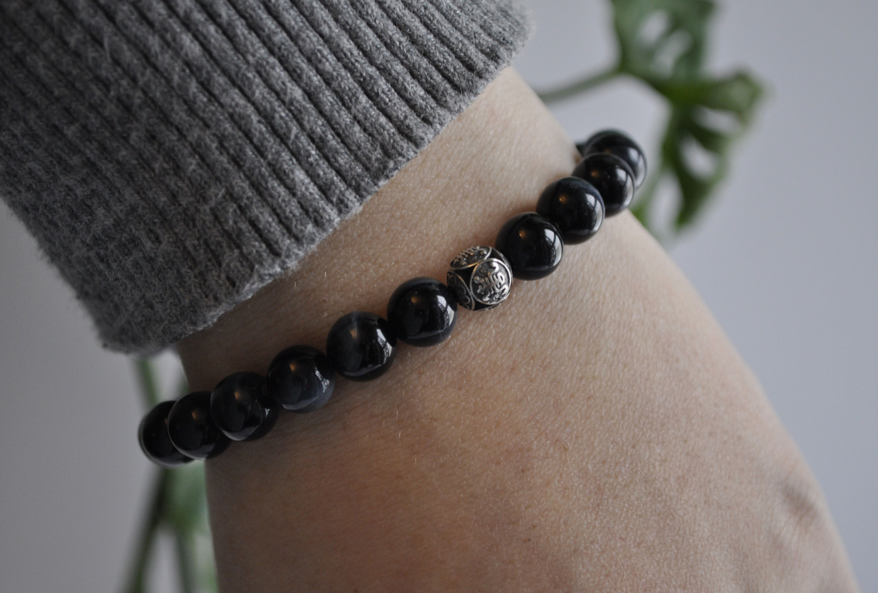 Hawks Eye (Blue Tigers Eye) Bracelet, Size 7 1/2"