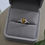 Thumbnail: Baltic Amber & Zircon Gemstone Ring, Size 8