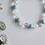 Thumbnail: Larimar, White Jade & Clear Quartz Bracelet, Size 7 1/4"